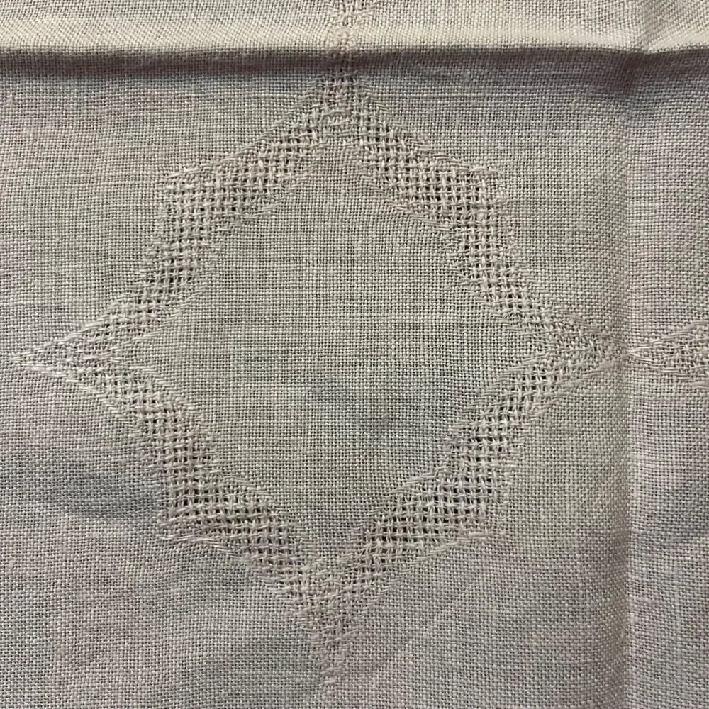 Vintage Linen Napkins Set 6 Blush Pink Peach Hemstitch 15
